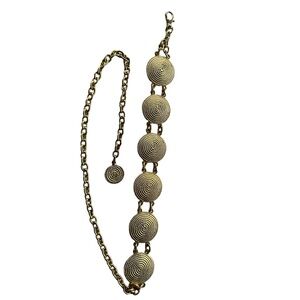 Gold-Tone Textured Disc Link Bracelet - Women Jewelry